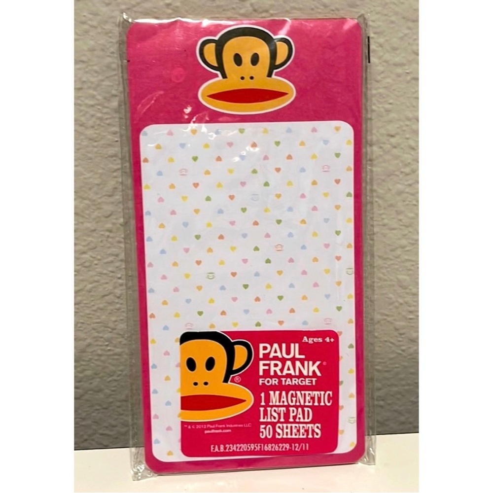 ❤️NEW Paul Frank Julius Monkey Children’s Cartoon Y2K Note Pad Fridge Magnet❤️ - Picture 1 of 7